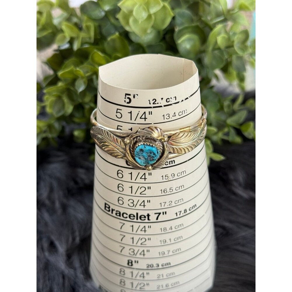 Silver Turquoise Cuff - image 5